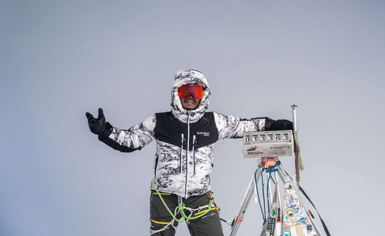 Nepali climber Abiral Rai summits Mount Elbrus, first from Thulung Rai community