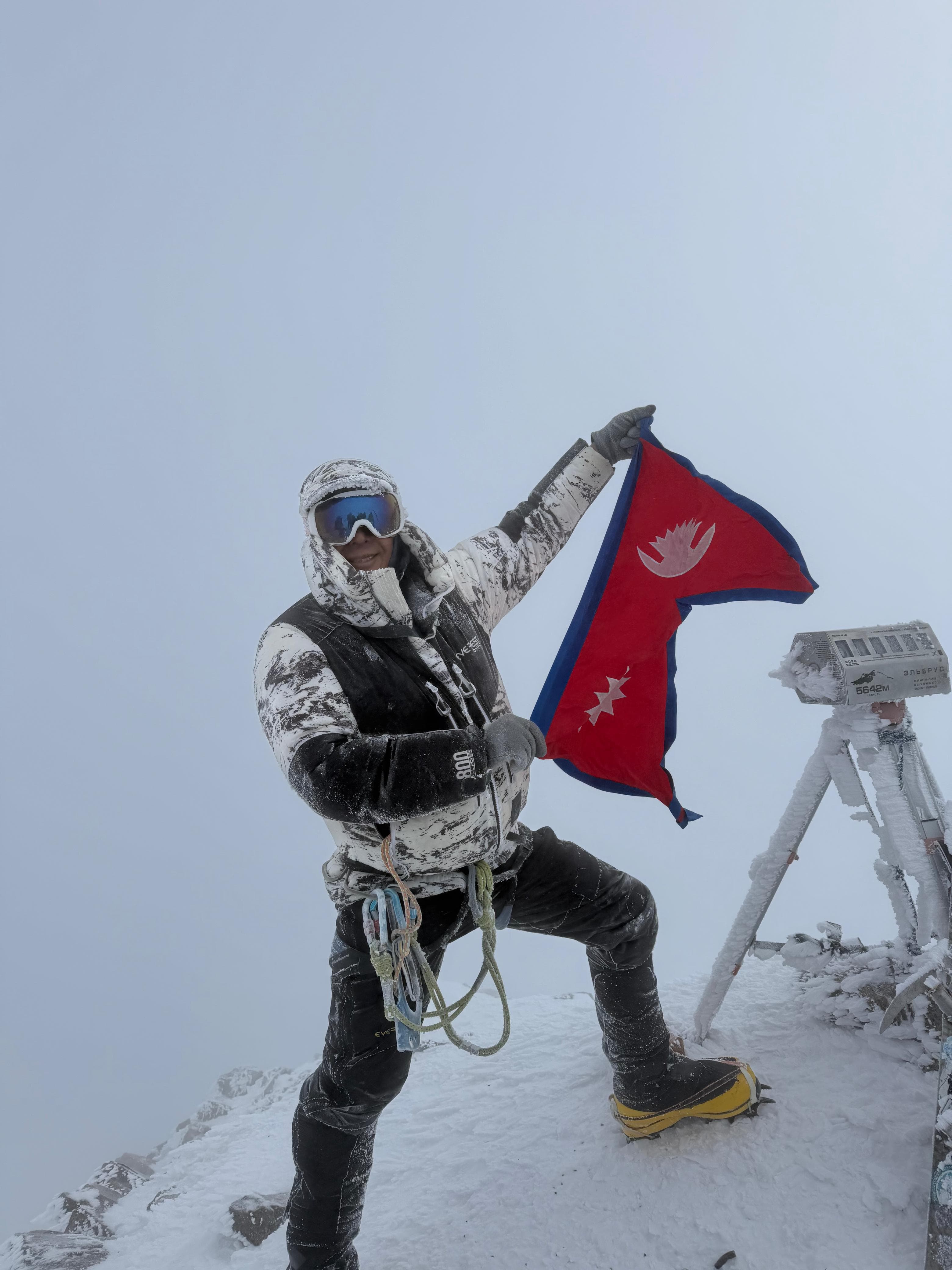 Nepali mountaineer, Chatur Tamang, scales Mount Elbrus for the 200th time