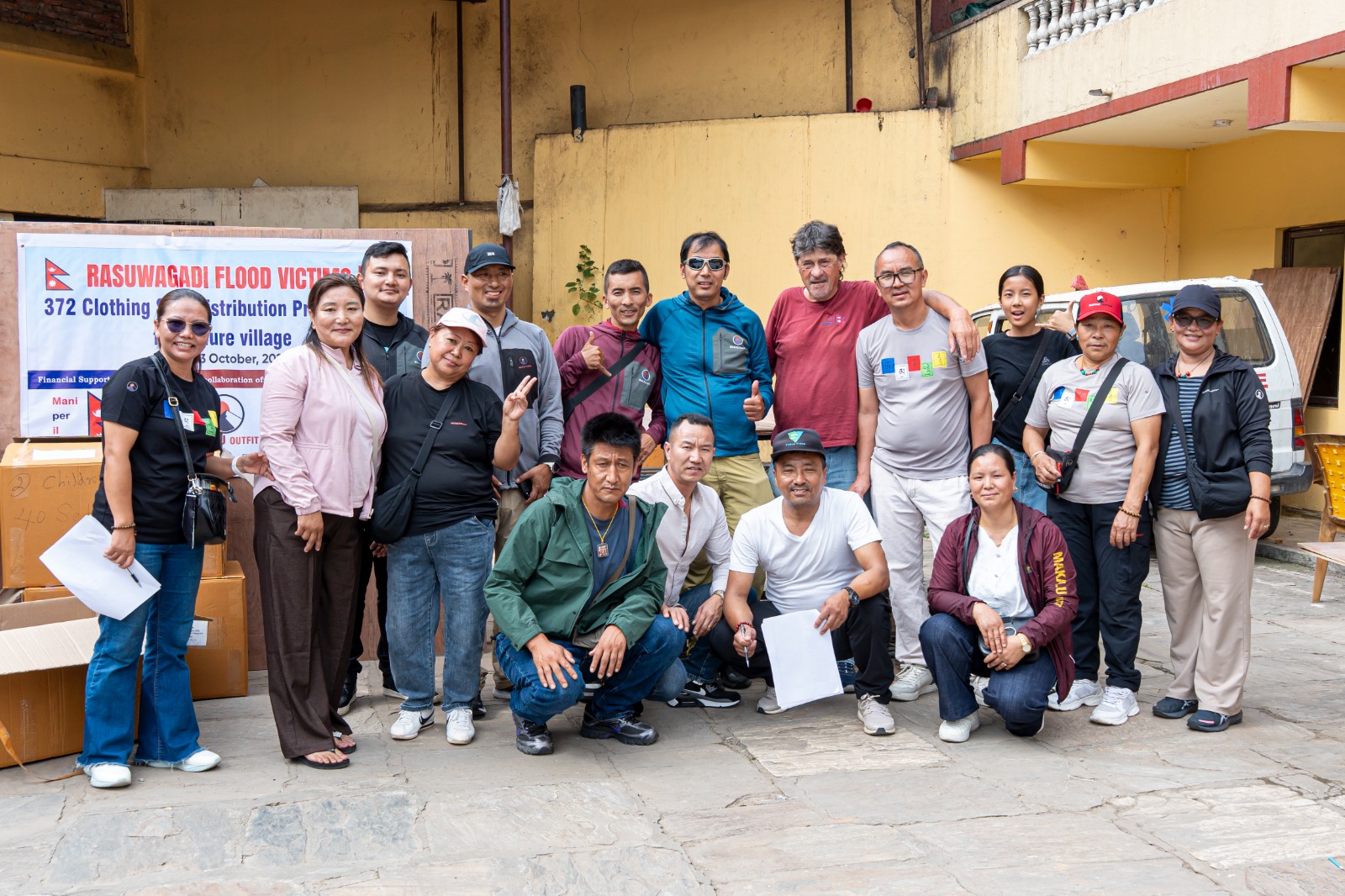 Over 800 Bhotekoshi flood displaced receive winter relief in Kathmandu holding centres