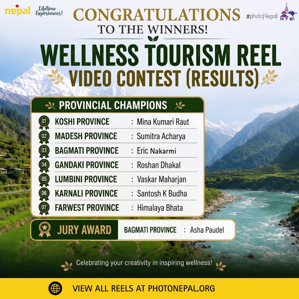 111 reels, 7 winners: Nepal Tourism Board clebrates Nepal's wellness storytellers
