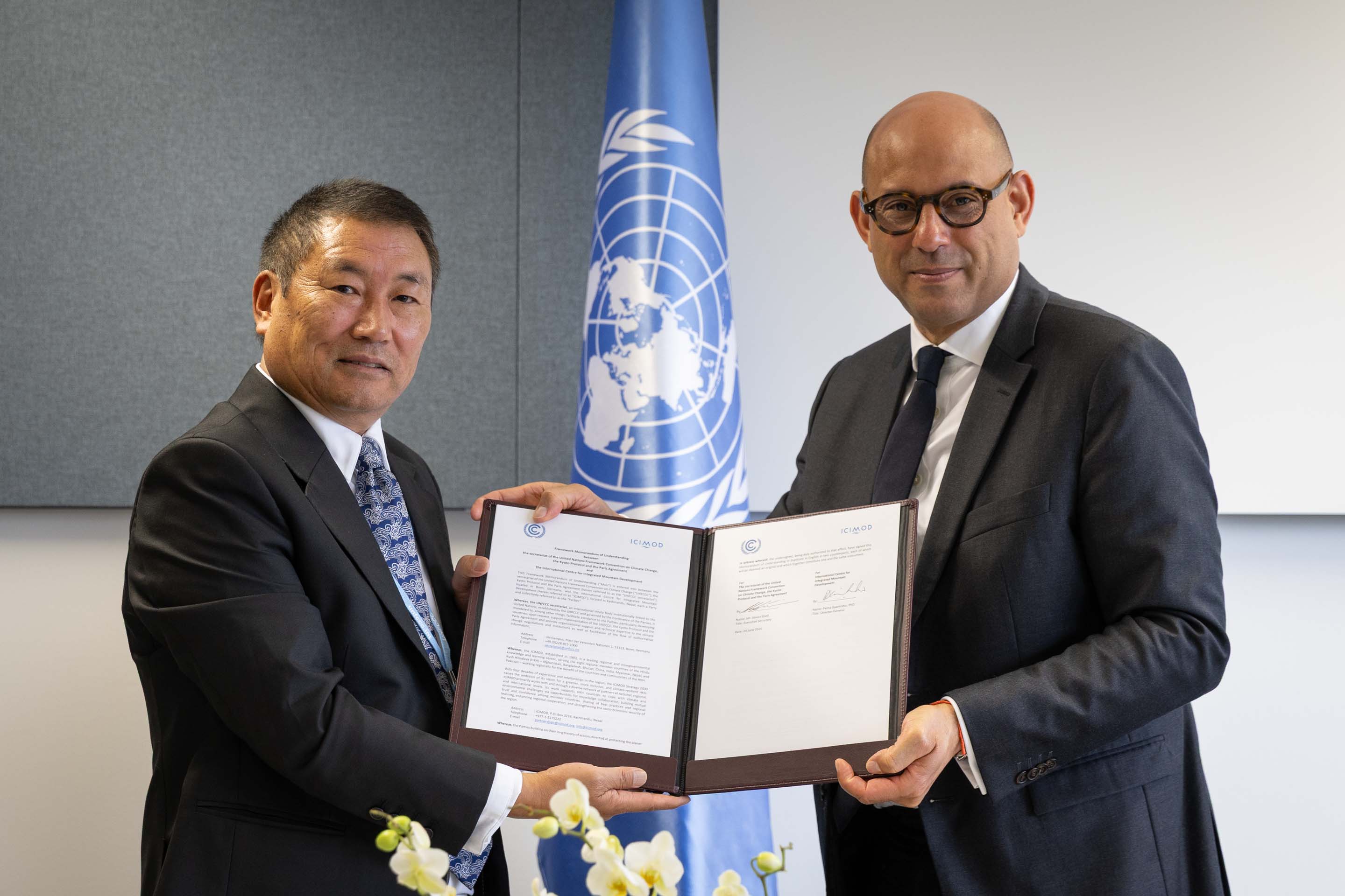 ICIMOD and UN Climate Change Sign Pact to Boost Mountain Climate Action