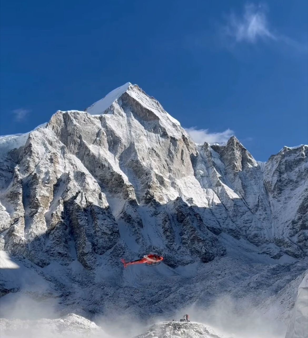 Ropes ferried to Camp II for fixing summit route on Mt Everest