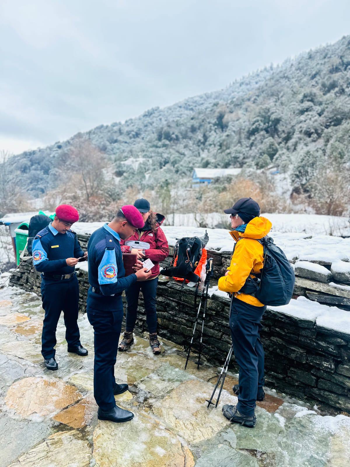 Heavy snowfall brings transport to a halt in Mustang; Authorities urge public to avoid travel
