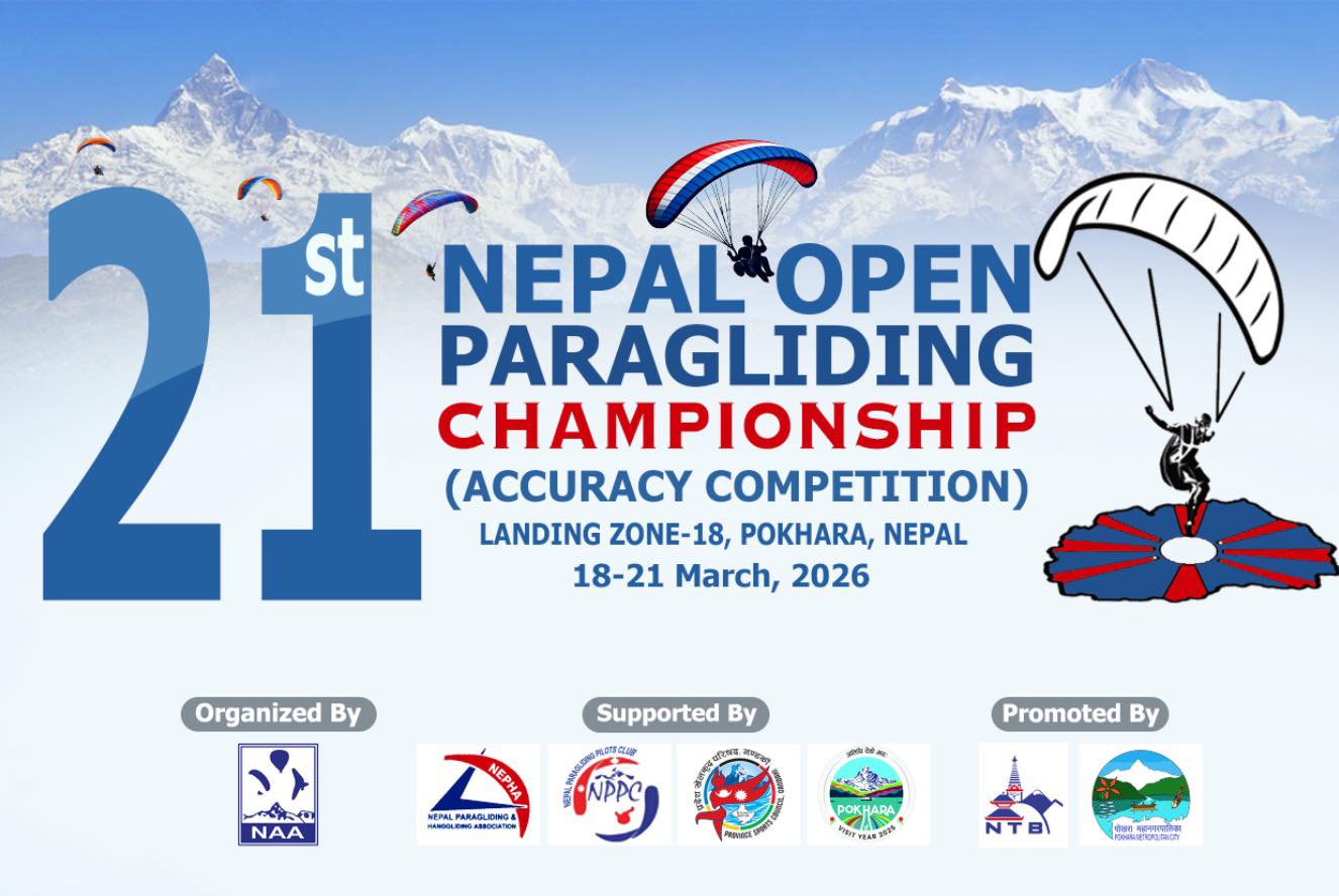 Pokhara set to host 21st Nepal Open Paragliding Competition  after pandemic hiatus