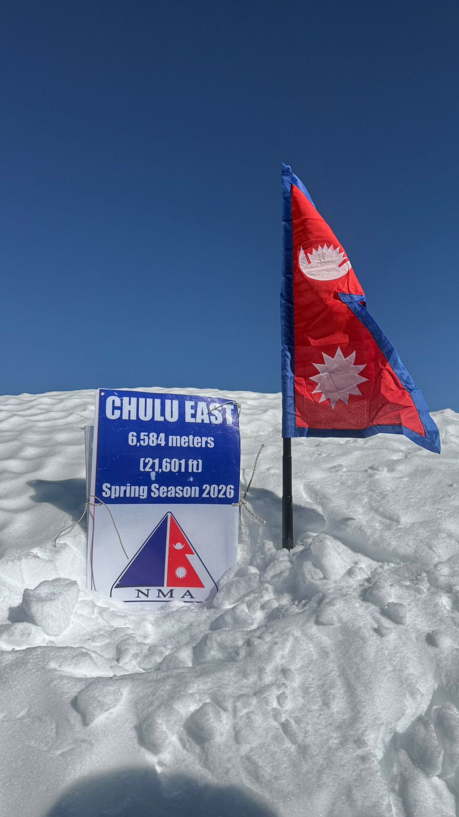 NMA installs new summit signage on Chulu East