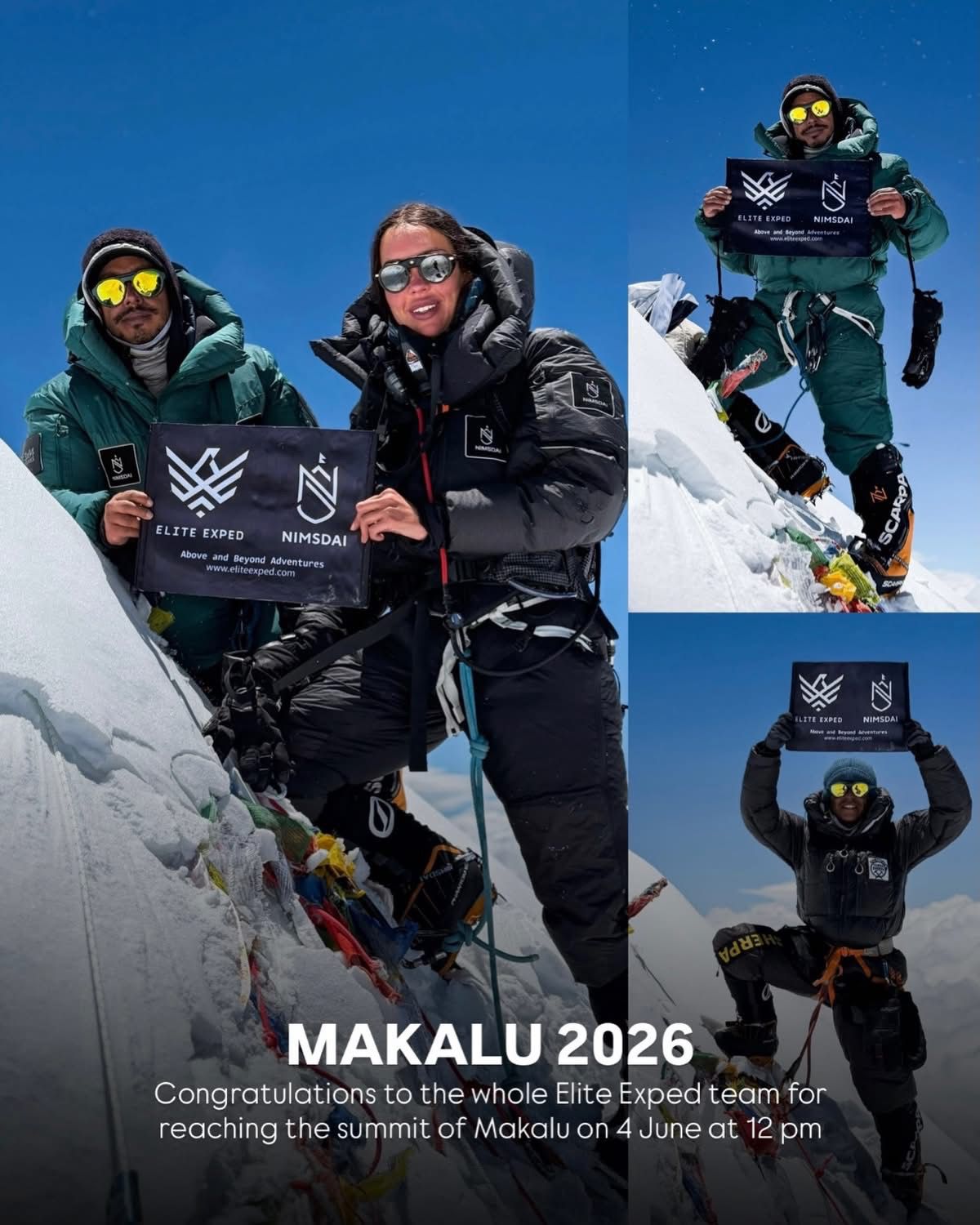 Nims Purja makes it 56 ascents of 8,000ers, 28 without O2 as former Miss Russia scales Makalu