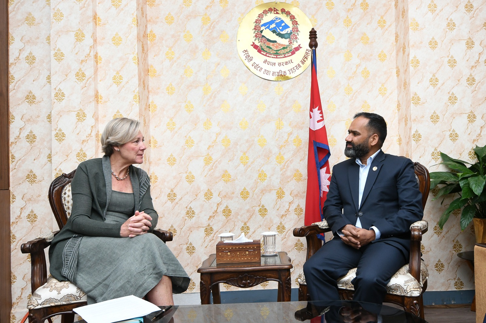 Wellness tourism, aviation safety top agenda as EU envoy calls on tourism minister Paudel